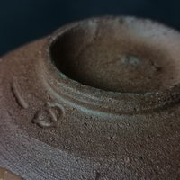 Brush Decorated Oval Karatsu Dish (flower motif)