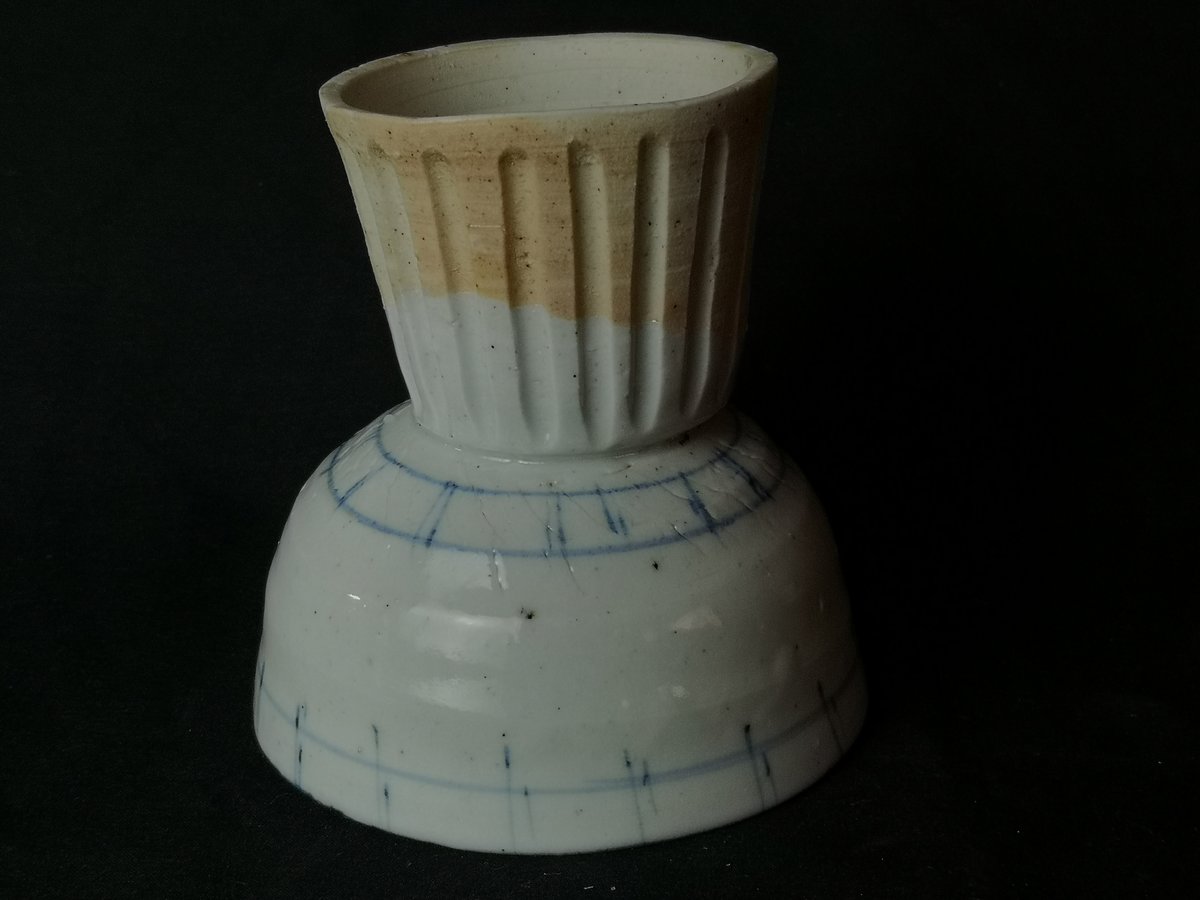 Izumiyama Porcelain Sometsuke Fluted Goblet